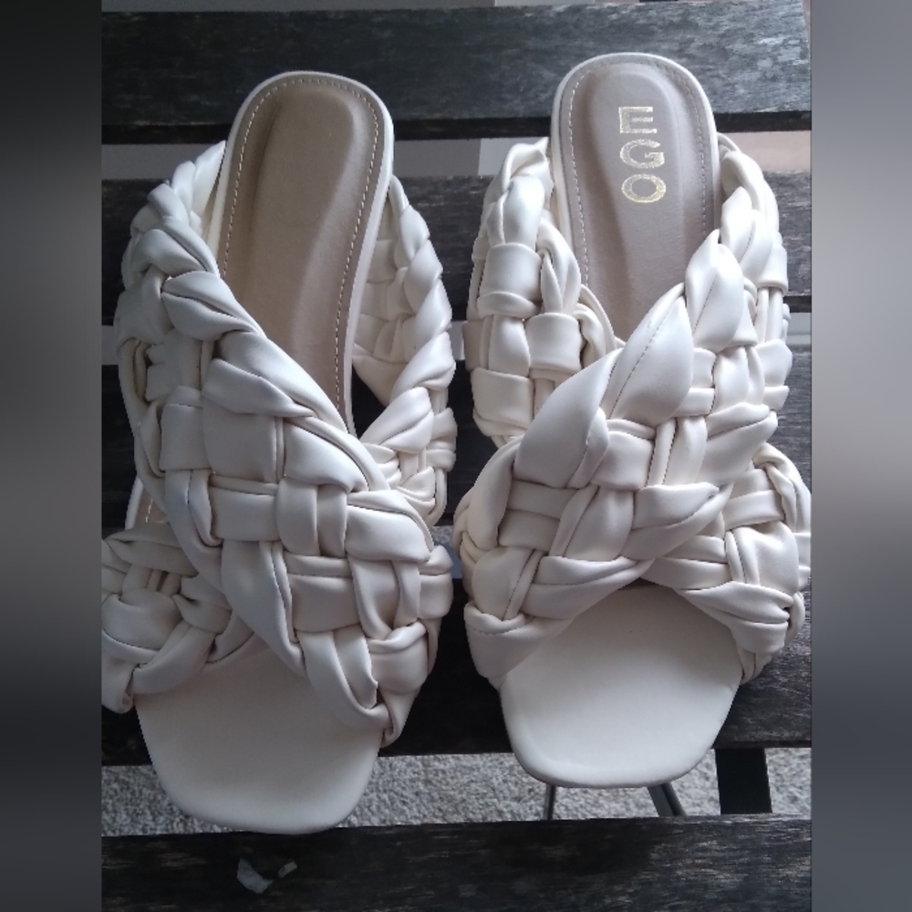 EGO Cream Braided Women's Sandals
